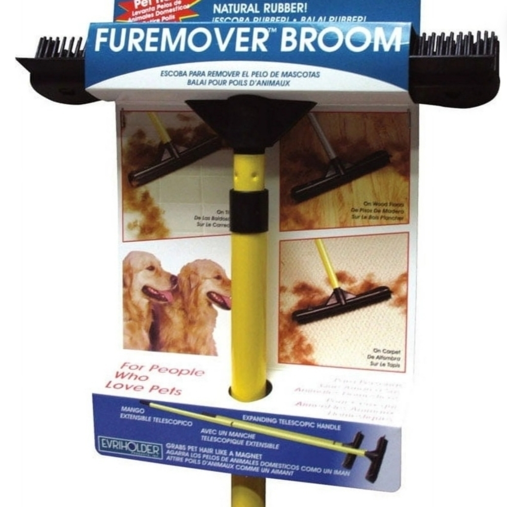 Evriholder Furemover Broom with Yellow Handle